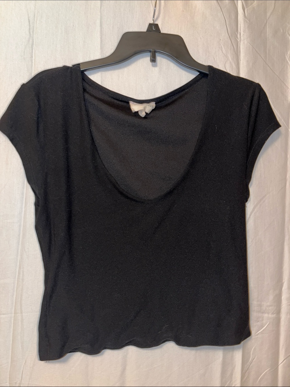 Black Scoop Neck Women’s Top - Classic Tee